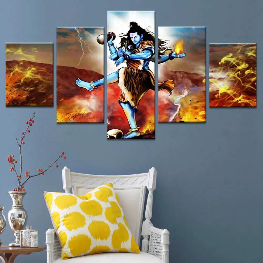 Artsailing Art Indian Mythology Painting Hindu God Poster HD Printed 5 Piece Canvas Wall Pictures For Living Room Free Shipping
Artsailing Art Indian Mythology Painting Hindu God Poster HD Printed 5 Piece Canvas Wall Pictures For Living Room Free Shipping