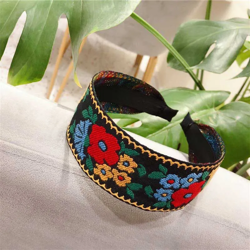 Female Ethnic Hairband Embroidery Flower Leaf Headband Head Bezel For Women Cross Knotted Hair Hoop Headbands Headwear
Female Ethnic Hairband Embroidery Flower Leaf Headband Head Bezel For Women Cross Knotted Hair Hoop Headbands Headwear