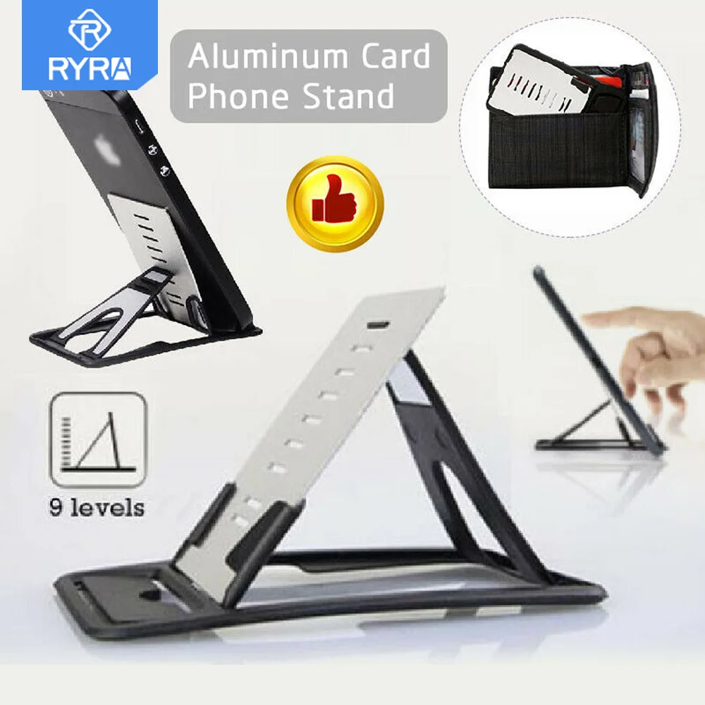 RYRA Portable Phone Holder Aluminum Alloy Card Stand Anti-slip Durable Bracket Support Accessories Desk Phone Bracket Card Base
RYRA Portable Phone Holder Aluminum Alloy Card Stand Anti-slip Durable Bracket Support Accessories Desk Phone Bracket Card Base