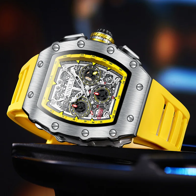 ONOLA Sport Fashion Luxury Casual Large Dial Silicone Stainless Steel Waterproof Quartz Watch for Men Relógio Masculino Reloj
ONOLA Sport Fashion Luxury Casual Large Dial Silicone Stainless Steel Waterproof Quartz Watch for Men Relógio Masculino Reloj