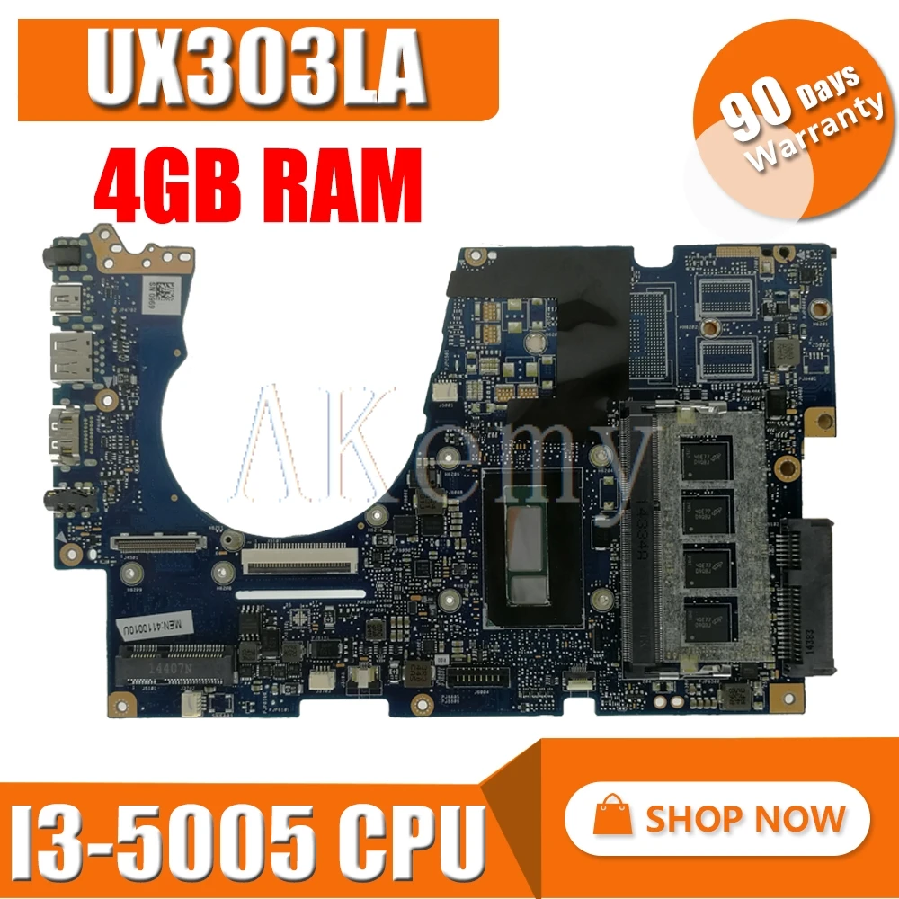 UX303LAB Motherboard 4G RAM I3-5005 CPU For Asus UX303LA UX303LB UX303LN UX303L UX303 Laptop motherboard UX303LAB Mainboard
UX303LAB Motherboard 4G RAM I3-5005 CPU For Asus UX303LA UX303LB UX303LN UX303L UX303 Laptop motherboard UX303LAB Mainboard