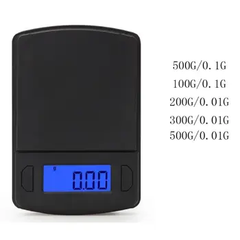 Digital Scale Mini Pocket Scale Blue Backlit Display Electronic Weighing Scales for Jewelry Milk Powder 7 Units