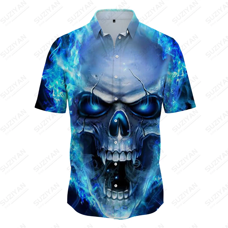Men's Summer Short Sleeve Shirt Flame Skull 3D Printed Shirt Casual Fashion Short Sleeve Shirt Loose Simple Short Sleeve Shirt
Men's Summer Short Sleeve Shirt Flame Skull 3D Printed Shirt Casual Fashion Short Sleeve Shirt Loose Simple Short Sleeve Shirt