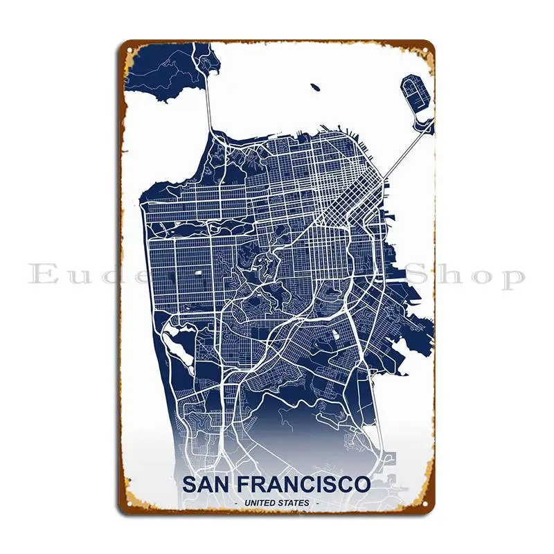 

Металлический плакат Сан-Франциско Калифорния, проектирование планшетов, фотографический плакат