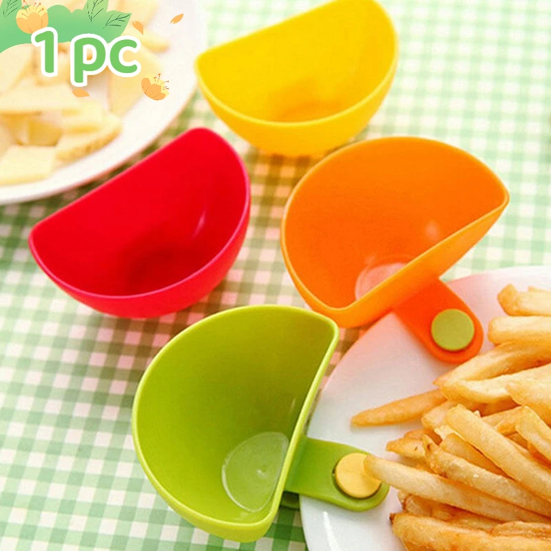 Dip Clip Bowl Plastic Kitchen Dipping Bowls For Sugar Salad Tomato Sauce Vinegar Creative Kitchen Gadgets 7.5*5*4.5cm
Dip Clip Bowl Plastic Kitchen Dipping Bowls For Sugar Salad Tomato Sauce Vinegar Creative Kitchen Gadgets 7.5*5*4.5cm