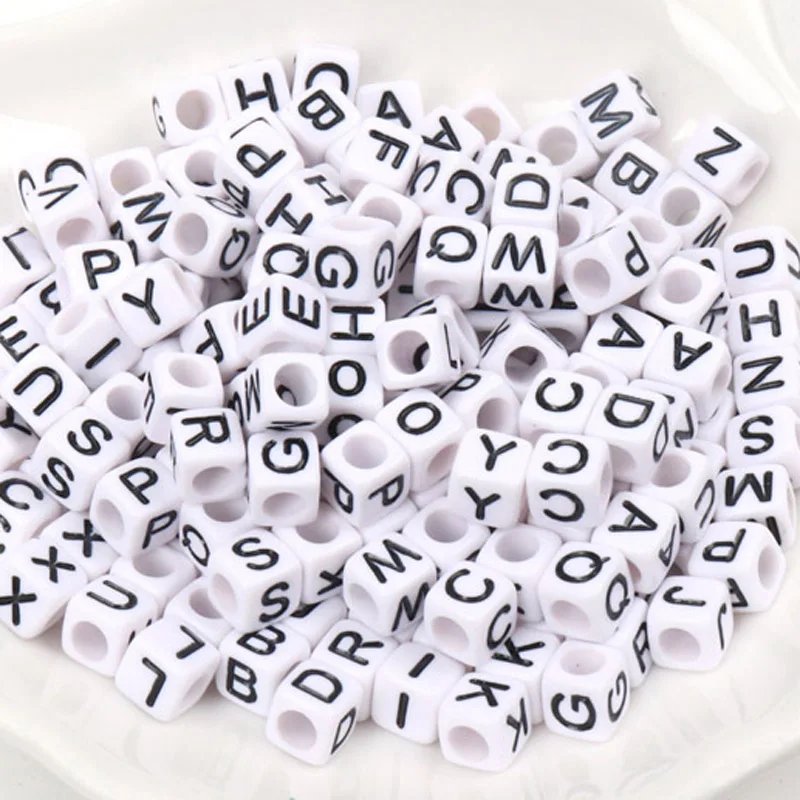 Hot Wholesale White and Black Letter Alphabet Cube Acrylic Letter loose Beads Fit Jewelry making 6mm 50/100/200pcs
Hot Wholesale White and Black Letter Alphabet Cube Acrylic Letter loose Beads Fit Jewelry making 6mm 50/100/200pcs