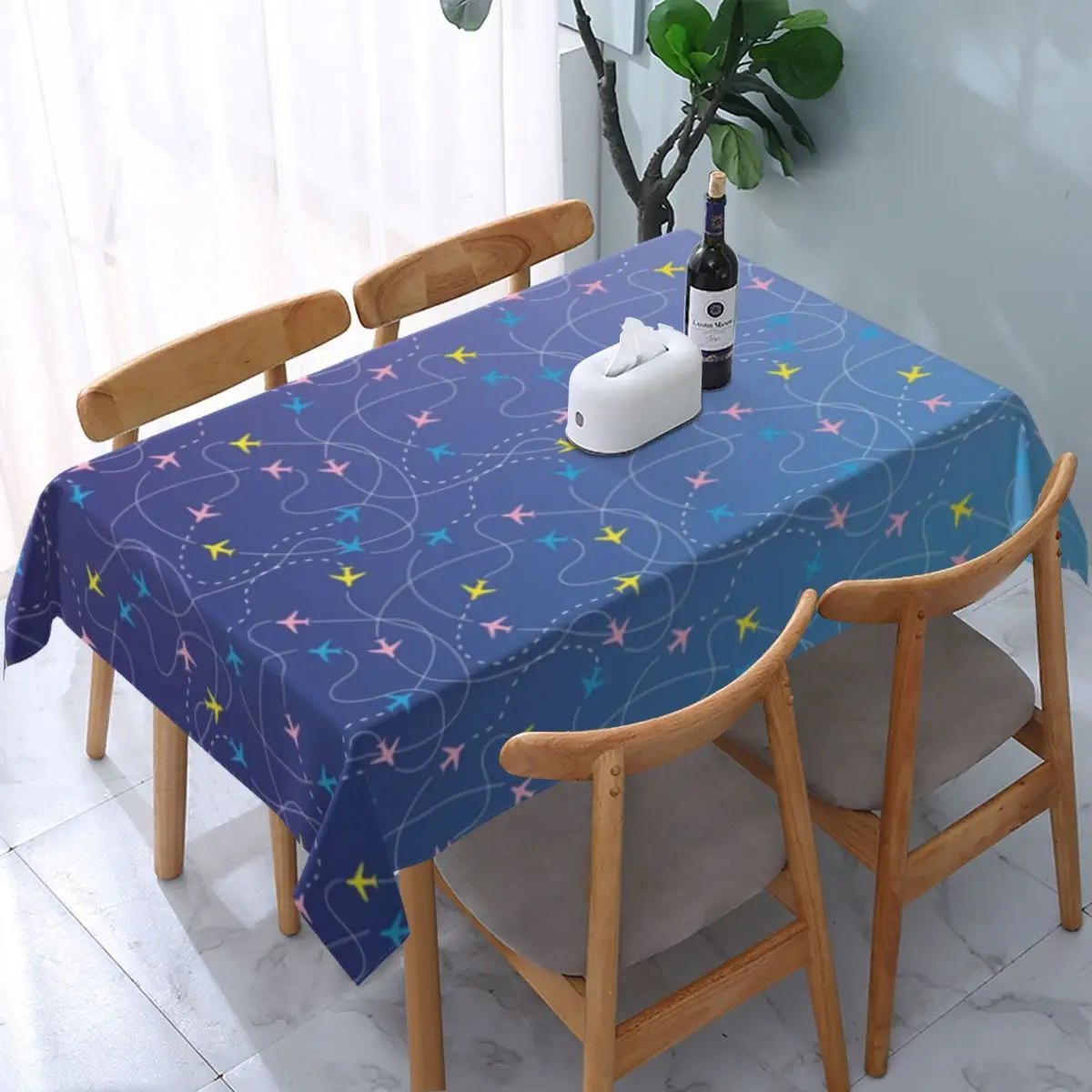 Rectangular Aviation Airplane Busy Airspace Table Cloth Oilproof Tablecloth 40"-44" Table Cover Backed with Elastic Edge
Rectangular Aviation Airplane Busy Airspace Table Cloth Oilproof Tablecloth 40"-44" Table Cover Backed with Elastic Edge