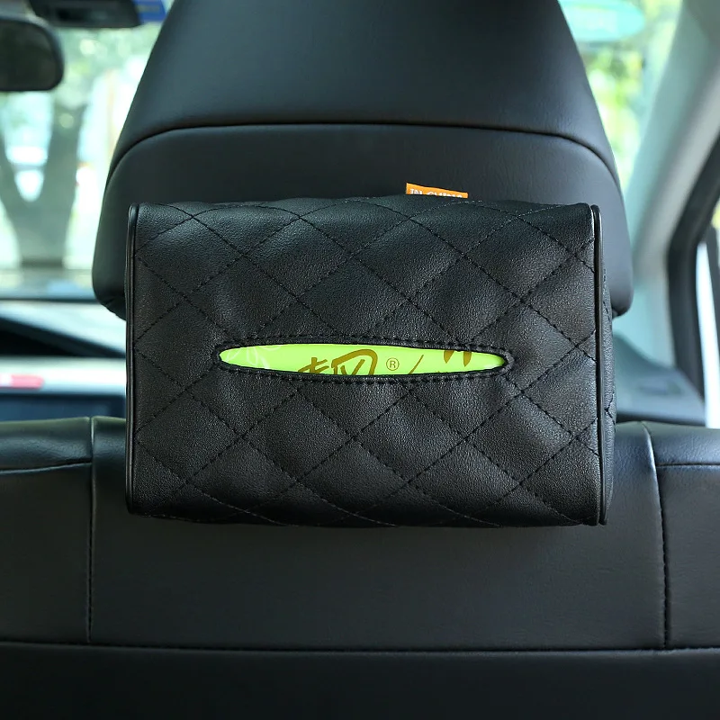 

16 * 11 * 8.5 Car Tissue Box Universal Sun Visor Armrest Box Seat Backrest Leather Car Tissue Box