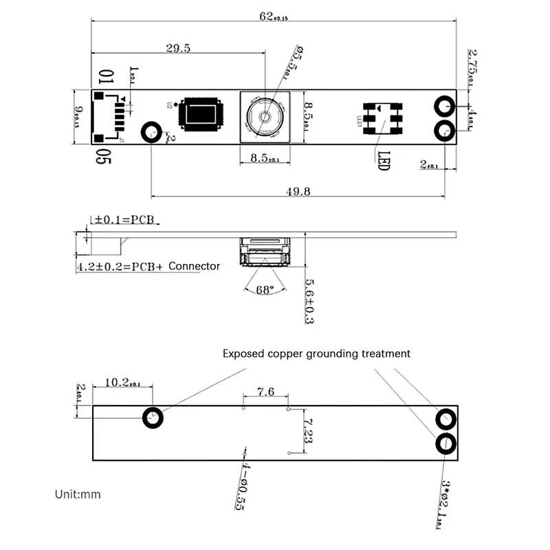 OV5640 Camera Module 1080P 500W FOV68° Auto Focus
OV5640 Camera Module 1080P 500W FOV68° Auto Focus