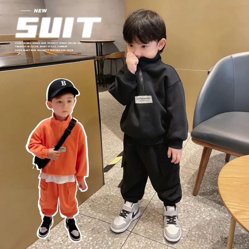 Spring Autumn 1-12 Years Baby Boys Half Zip Sweatshirt + Sweatpant Kids Tracksuit Children Outfit Jumper Jogger Track Pant Sets
Spring Autumn 1-12 Years Baby Boys Half Zip Sweatshirt + Sweatpant Kids Tracksuit Children Outfit Jumper Jogger Track Pant Sets