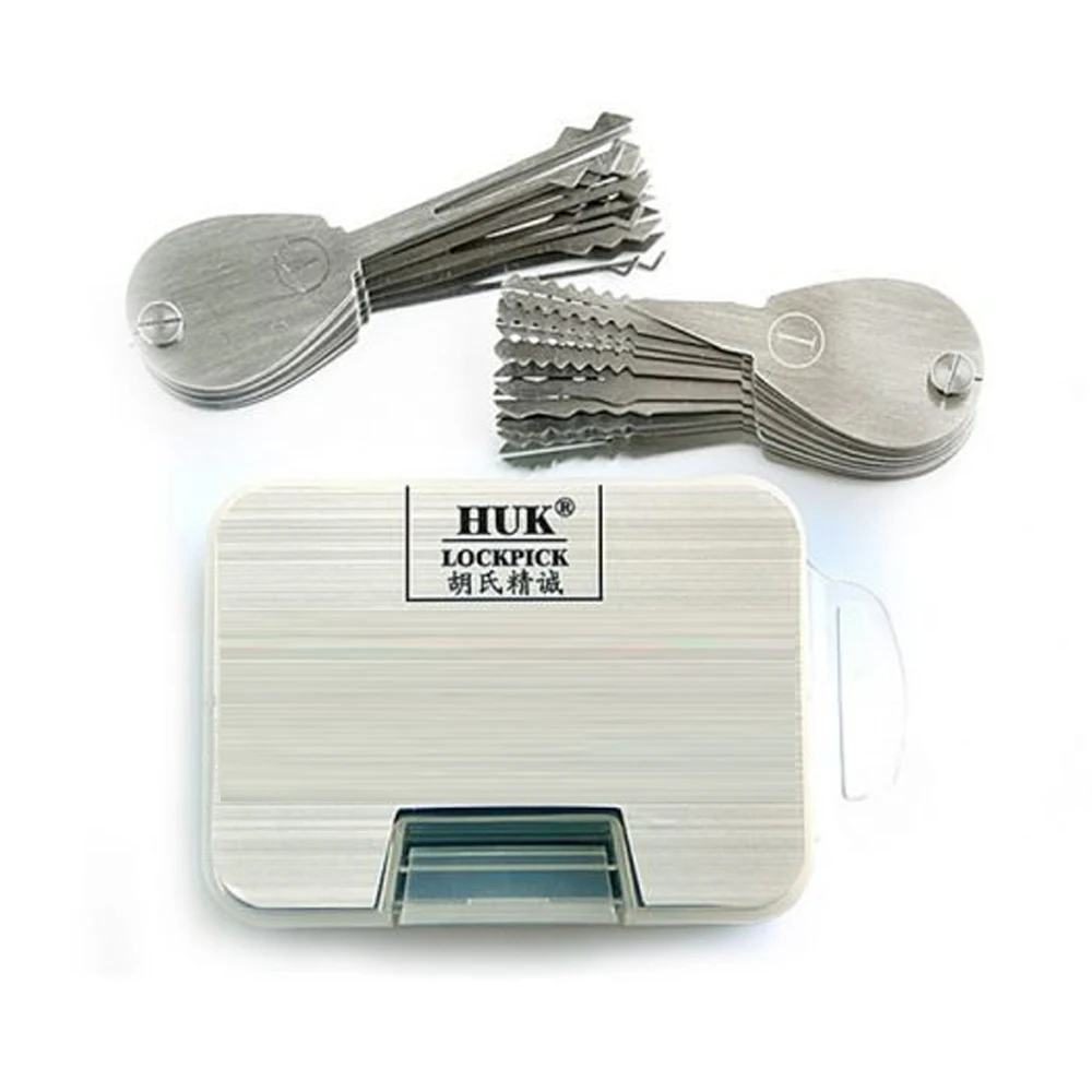 

HUK 20 Pieces Double Sided Padlock Picks locksmith tools for practice and testing.