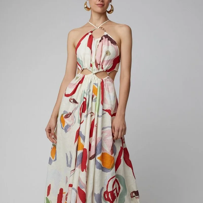 2023 Summer New Style Women's European and American Slim Big Swing Sexy Suspender Printed Long Skirt Beach Skirt Dress
2023 Summer New Style Women's European and American Slim Big Swing Sexy Suspender Printed Long Skirt Beach Skirt Dress