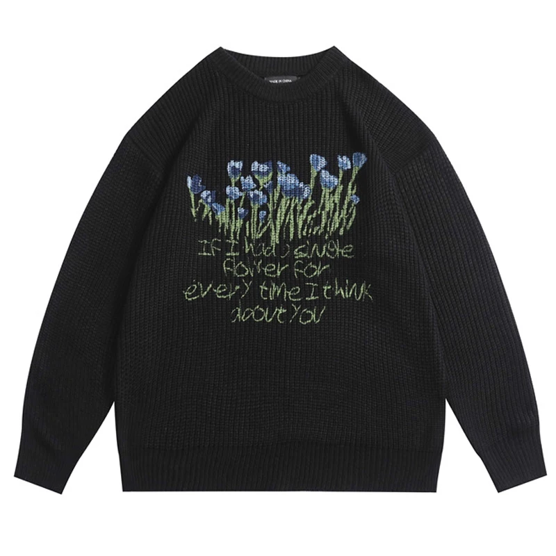 Campus Casual Fashion Men's Pullover Harajuku Flower Print Crewneck Sweater Couple Loose and Comfortable Knit Sweater Unisex
Campus Casual Fashion Men's Pullover Harajuku Flower Print Crewneck Sweater Couple Loose and Comfortable Knit Sweater Unisex