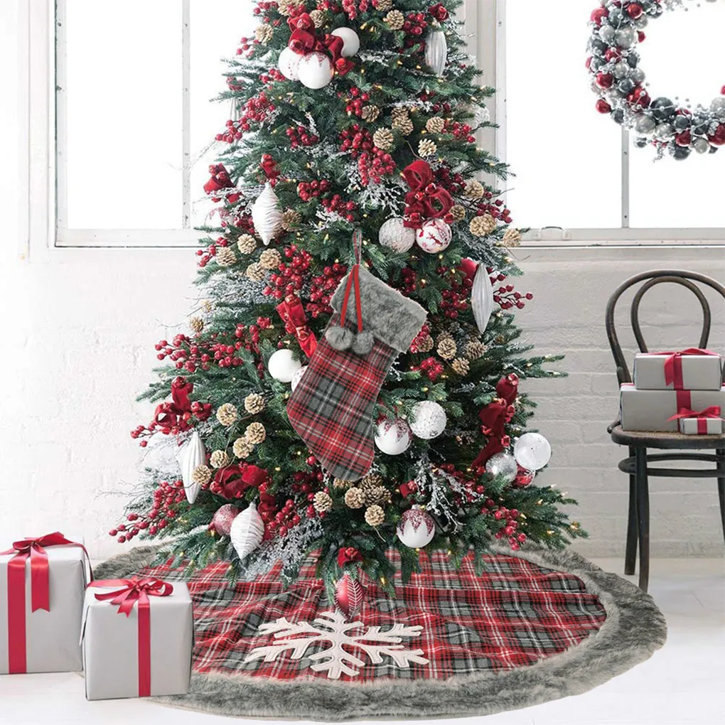 Xmas Tree Smooth Practical Cloth Fabric Festival Round Carpet Snowflake Pattern Foot Skirt Bedroom Party Decorations
Xmas Tree Smooth Practical Cloth Fabric Festival Round Carpet Snowflake Pattern Foot Skirt Bedroom Party Decorations
