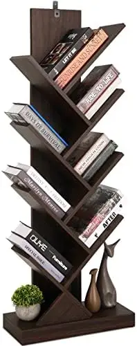 Bookshelf, 8 Shelf Tree Bookcase, Space Saving Storage for CDs/Movies/Books, Book Tree Organizer Shelves for Living Room, Bedro
Bookshelf, 8 Shelf Tree Bookcase, Space Saving Storage for CDs/Movies/Books, Book Tree Organizer Shelves for Living Room, Bedro