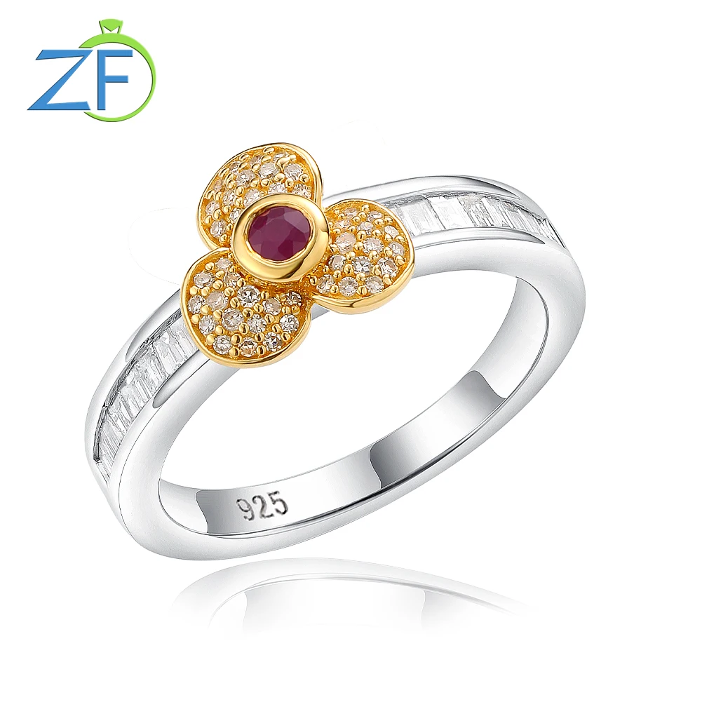 GZ ZONGFA Original 925 Sterling Silve Ring for Women Natural Ruby Diamond 0.8ct Yellow Flowwer Luxury Wedding Fine Jewelry
GZ ZONGFA Original 925 Sterling Silve Ring for Women Natural Ruby Diamond 0.8ct Yellow Flowwer Luxury Wedding Fine Jewelry