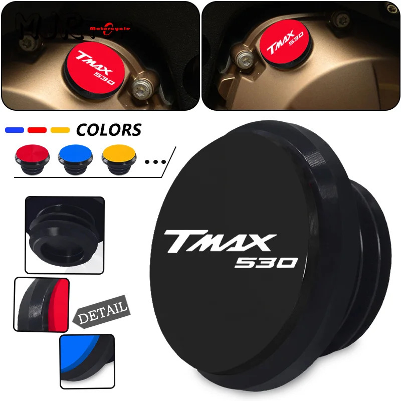 

2023 tmax Engine Plug Screw Cover For YAMAHA TMAX 530 TMAX530 DX SX TMAX560 TECH MAX Motorcycle CNC Engine Oil Filler Cap LOGO