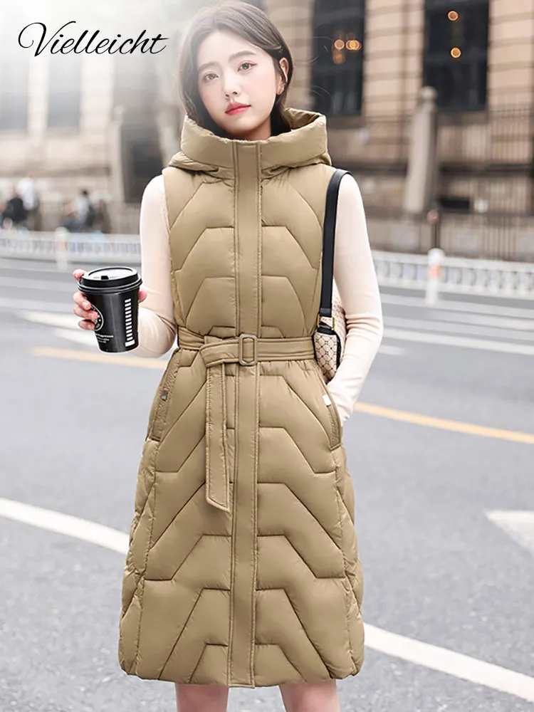 Vielleicht Winter Down Cotton Vest Women Padded Sleeveless Jacket Female Vintage Warm Puffer Coats Ladies Long Loose Waistcoat
Vielleicht Winter Down Cotton Vest Women Padded Sleeveless Jacket Female Vintage Warm Puffer Coats Ladies Long Loose Waistcoat