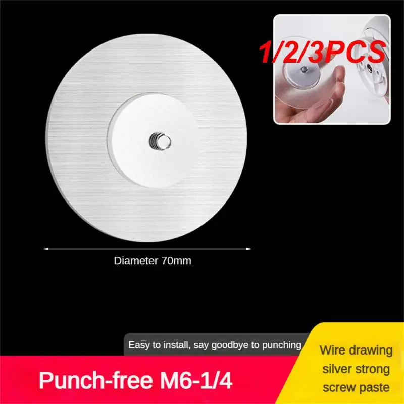 

1/2/3PCS Screw Paste Hook Inch M6 Waterproof Strong Fixed Non-punch 1/4 Inch Interface Nail-free Install Accessory Screw Patch