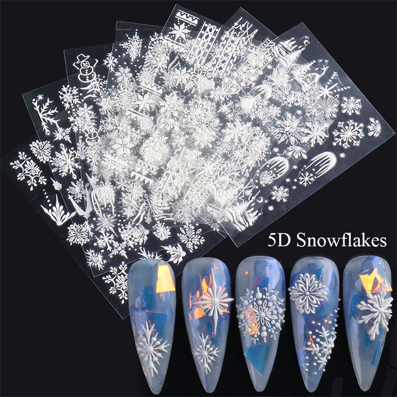 1pcs Christmas Nail Stickers 5D Embossed Snowflake Penguin Elk Stickers Decal Winter Adhesive Slider Nails Parts DIY Accessories
1pcs Christmas Nail Stickers 5D Embossed Snowflake Penguin Elk Stickers Decal Winter Adhesive Slider Nails Parts DIY Accessories