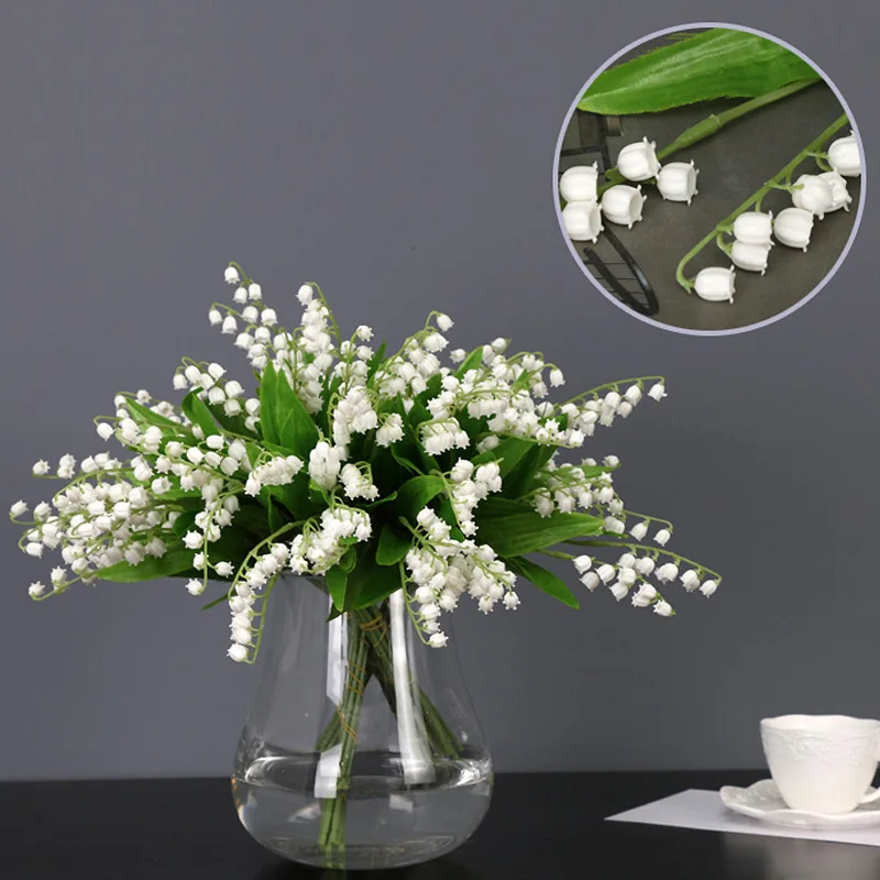 2/5pcs Artificial Flowers Valley Lily Plastic Flower Small Bunch Wedding Decor Fake Plant for Spring Garden Home Outdoor Flowers
2/5pcs Artificial Flowers Valley Lily Plastic Flower Small Bunch Wedding Decor Fake Plant for Spring Garden Home Outdoor Flowers