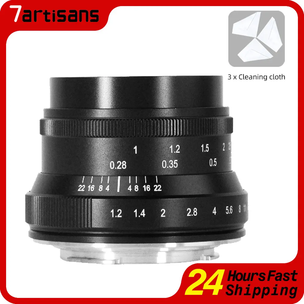 

7Artisans 35mm F1.2 II APS-C Large Aperture Portrait Camera Lens for Sony E Fuji X Canon EOS-M Nikon Z M4/3 Lente
