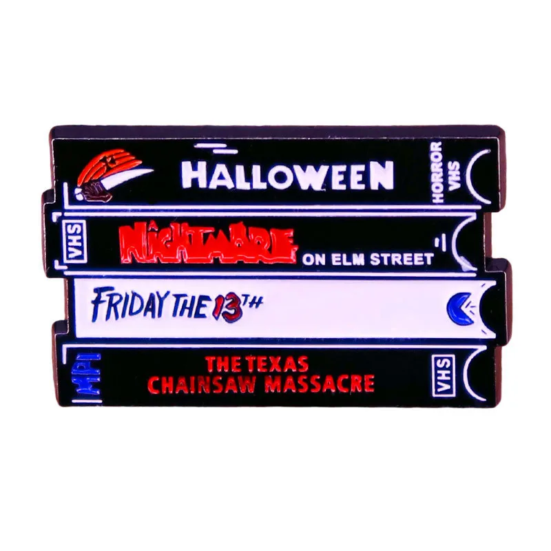 Horror Movie Videotape Magnetic Cassette Tape Enamel Brooch Pin Brooches Lapel Pins Badge Denim Jacket Jewelry Accessories
Horror Movie Videotape Magnetic Cassette Tape Enamel Brooch Pin Brooches Lapel Pins Badge Denim Jacket Jewelry Accessories
