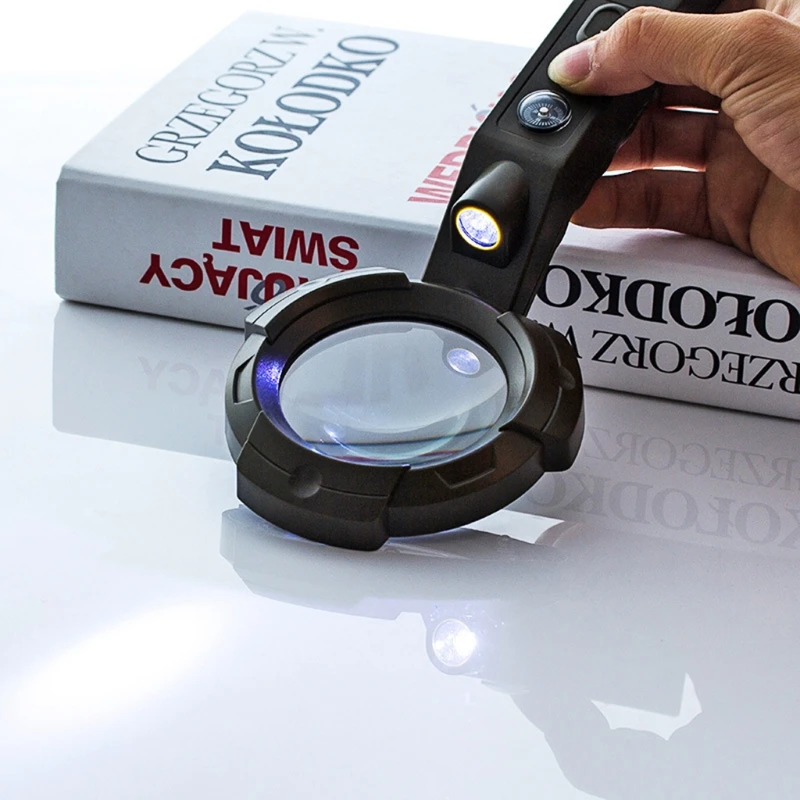 Magnifying Glass Compass Lighting Fire Enlargement Mirror Bayi Photoelectric Reading Mirror Flashlight Green
Magnifying Glass Compass Lighting Fire Enlargement Mirror Bayi Photoelectric Reading Mirror Flashlight Green