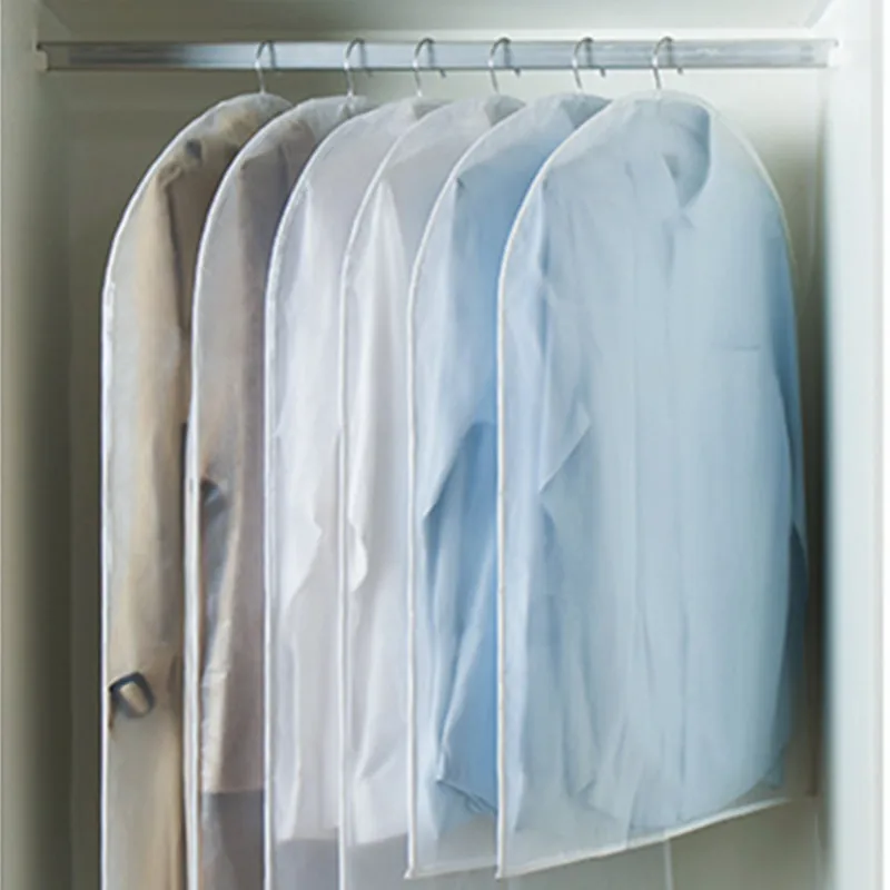 Transparent Clothes Dust Cover Hanging Household Coat Suit Storage Cover Dry Cleaners Multi-functional Dust Bag Thickened 
Transparent Clothes Dust Cover Hanging Household Coat Suit Storage Cover Dry Cleaners Multi-functional Dust Bag Thickened