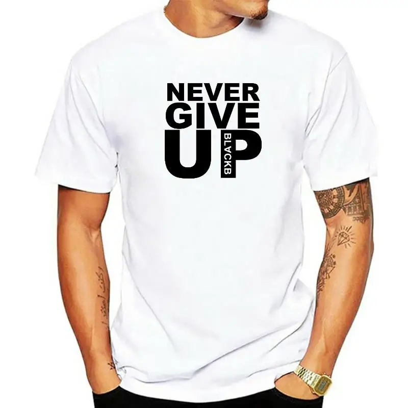 

You'll Never Walk Alone Never Give Up T-Shirts Men Loose Oversized Short Sleeve O-Neck Cotton Breathable Tops Casual Tee Clothes