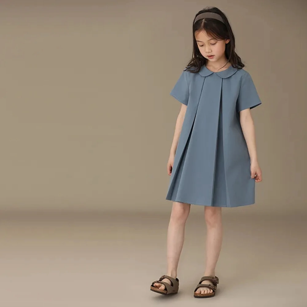 2022 Summer Girls Dress Solid Loose Peter Pan Collar Dresses for Girls Blue Cute Casual Dress Girl Clothing 5 6 7 8 9 10 11 12
2022 Summer Girls Dress Solid Loose Peter Pan Collar Dresses for Girls Blue Cute Casual Dress Girl Clothing 5 6 7 8 9 10 11 12