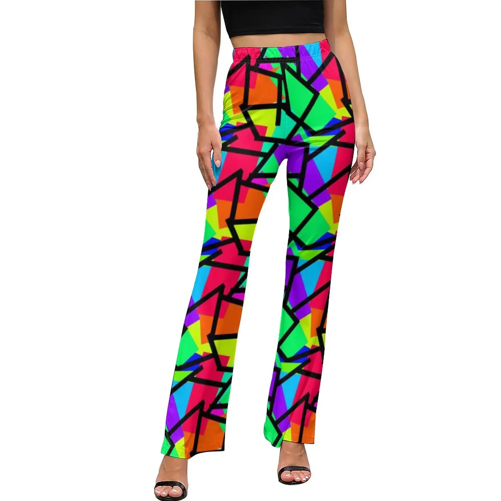 Geometric 80S Pants Elastic Waist Vibrant Retro Style Graffiti Street Fashion Flare Pants Classic Graphic Oversized Trousers
Geometric 80S Pants Elastic Waist Vibrant Retro Style Graffiti Street Fashion Flare Pants Classic Graphic Oversized Trousers