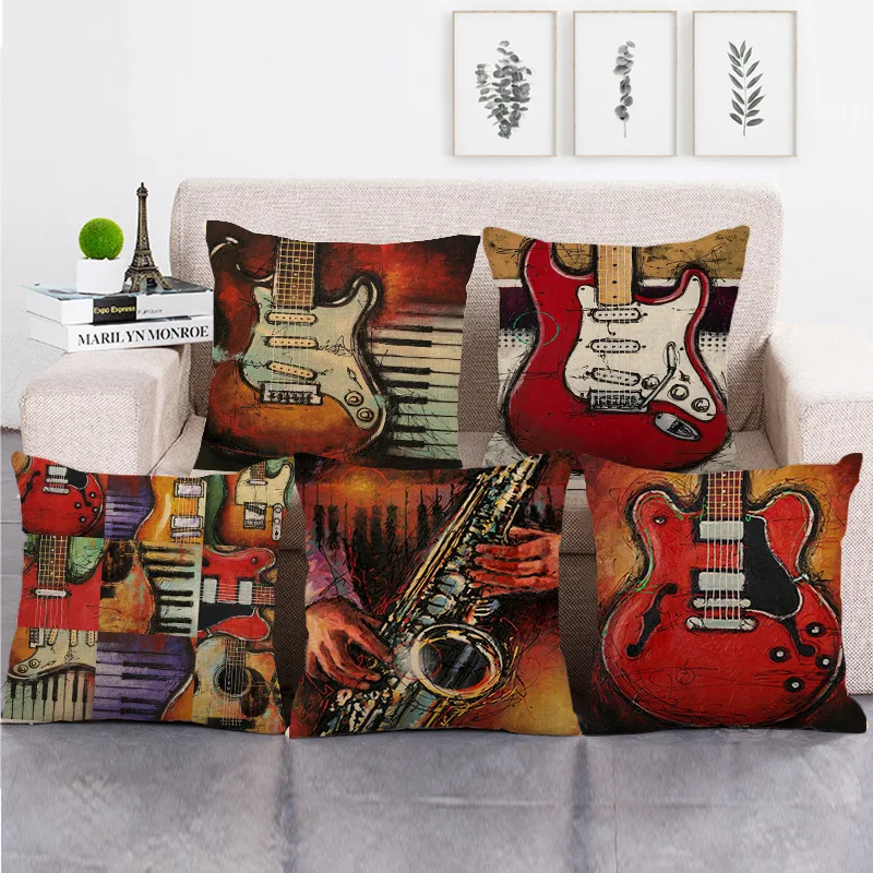 Beautiful Instrument Throw Pillow Cover Watercolor Guitar Saxophone Pillowcases for Pillows Bedroom Decoration Luxury Home Decor
Beautiful Instrument Throw Pillow Cover Watercolor Guitar Saxophone Pillowcases for Pillows Bedroom Decoration Luxury Home Decor