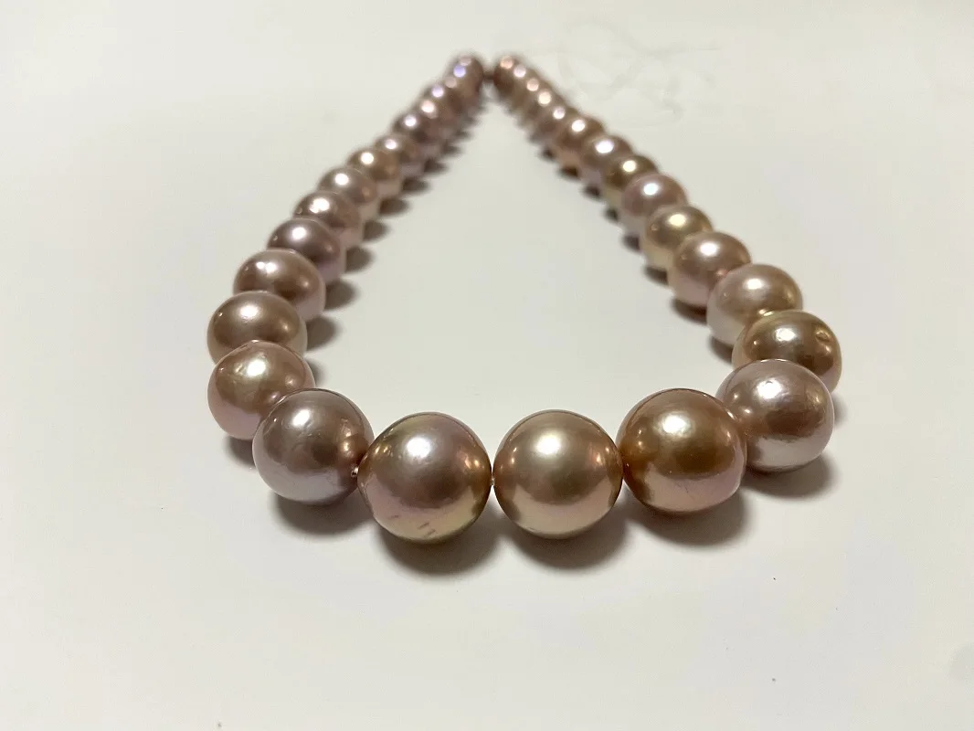 Fine 12-14mm Natural Pearl Necklace for Women Round Light Golden Sea Beads Wedding Party Jewelry Gifts Clasp
Fine 12-14mm Natural Pearl Necklace for Women Round Light Golden Sea Beads Wedding Party Jewelry Gifts Clasp
