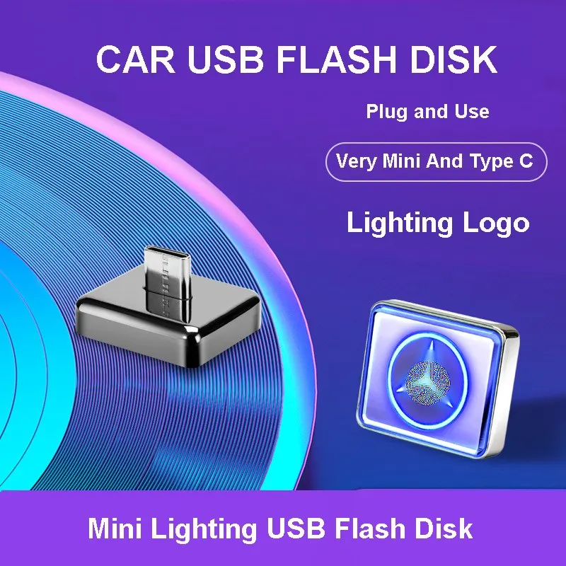 

Music PenDriver Car Usb Flash Driver 16GB 32GB 64GB 128GB Very Mini USB Pen Type C For BENZ