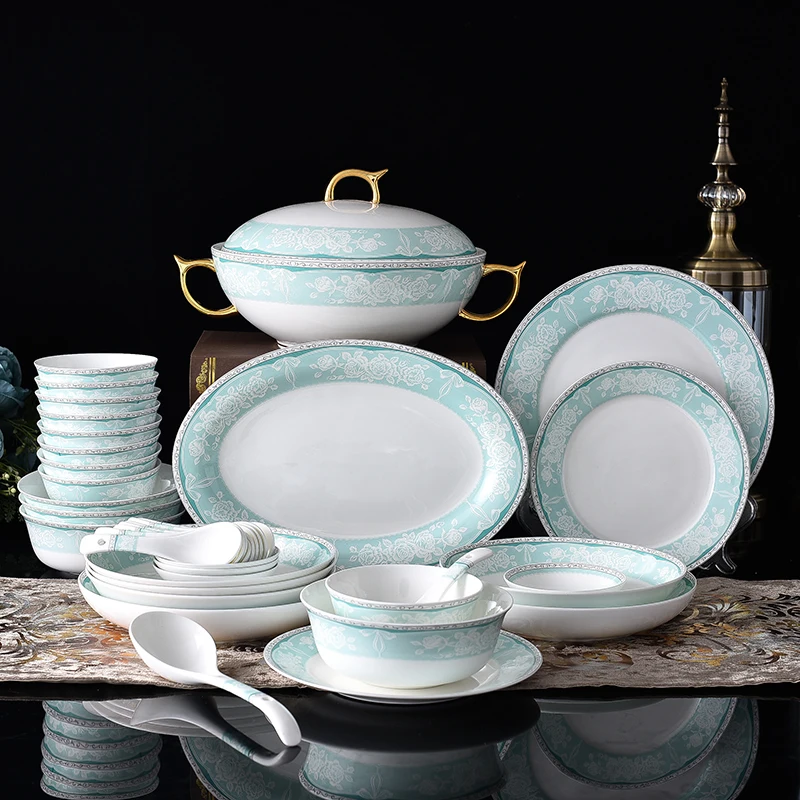 Bone China Dinnerware Set Ceramic Plates and Dishes Bowls 52pcs combination Tableware plates and bowls set
Bone China Dinnerware Set Ceramic Plates and Dishes Bowls 52pcs combination Tableware plates and bowls set