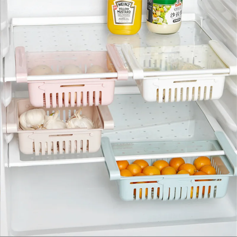 Выдвижная корзина для продуктов на холодильник, кухонный бытовой многофункциональный стеллаж для хранения свежести
Выдвижная корзина для продуктов на холодильник, кухонный бытовой многофункциональный стеллаж для хранения свежести