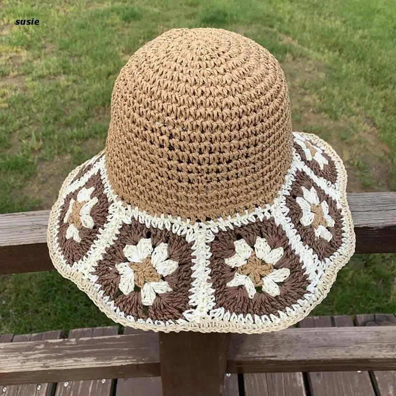 Casual Crochet Floral Crochet Bucket Hat for Summer Soft Cool Fisherman Hat
Casual Crochet Floral Crochet Bucket Hat for Summer Soft Cool Fisherman Hat