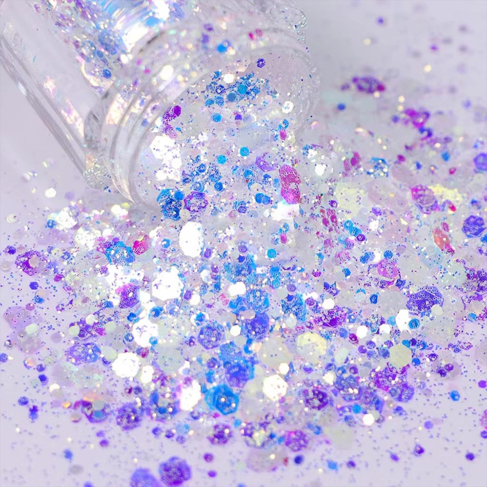 PrettyG 28g/Bag 1oz High Sparkle Mixes Glitter White Sugar Cindy Iridescent Glitter For Nail Art Painting Makeup DIY Decoration
PrettyG 28g/Bag 1oz High Sparkle Mixes Glitter White Sugar Cindy Iridescent Glitter For Nail Art Painting Makeup DIY Decoration
