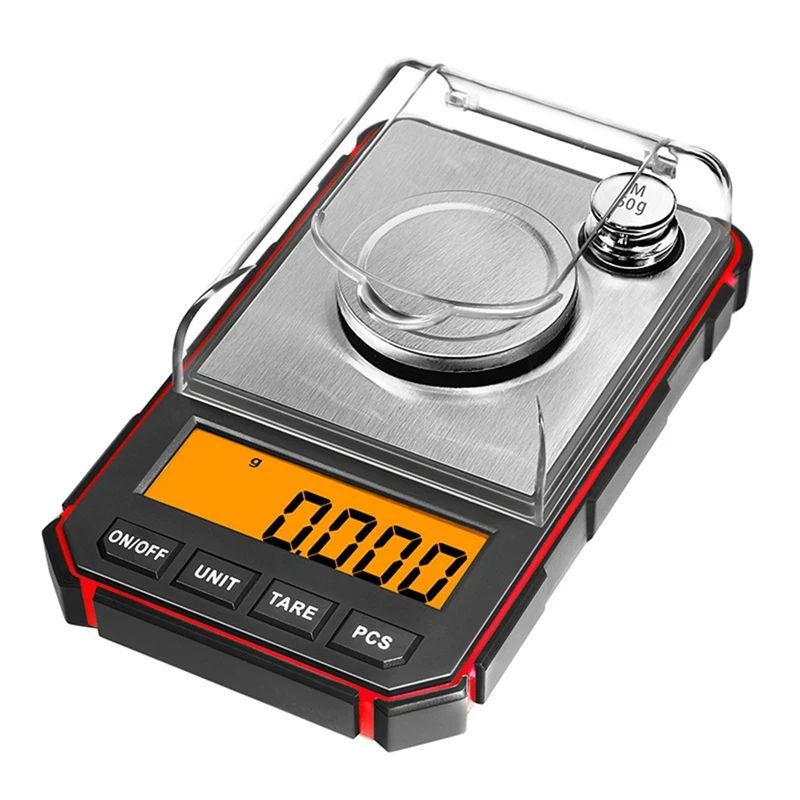 0.001G Electronic Digital Scale Portable Mini Scale Precision Pocket Milligram Scale 50G Calibration Weights Red
0.001G Electronic Digital Scale Portable Mini Scale Precision Pocket Milligram Scale 50G Calibration Weights Red