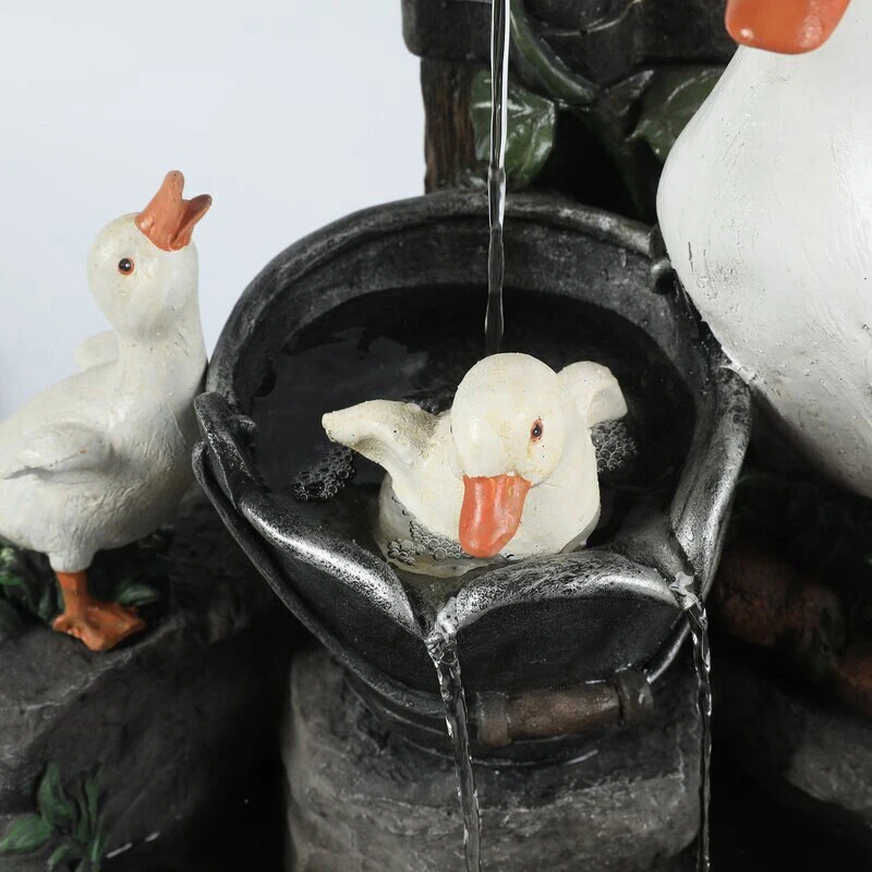 Duck Squirrel Solar Power Resin Patio Fountain Garden Design With LED Solar Light Gardening Supplies Outdoor Decoration
Duck Squirrel Solar Power Resin Patio Fountain Garden Design With LED Solar Light Gardening Supplies Outdoor Decoration