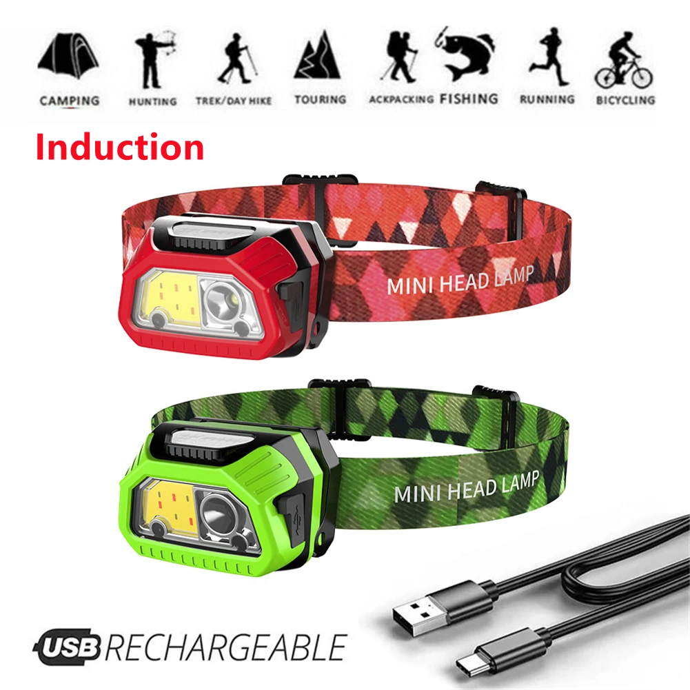 2022 New LED+COB Induction Headlamp Rechargeable Flashlight Waterproof Head Lamp Torch 90° Adjustable Night Fishing Headlights
2022 New LED+COB Induction Headlamp Rechargeable Flashlight Waterproof Head Lamp Torch 90° Adjustable Night Fishing Headlights