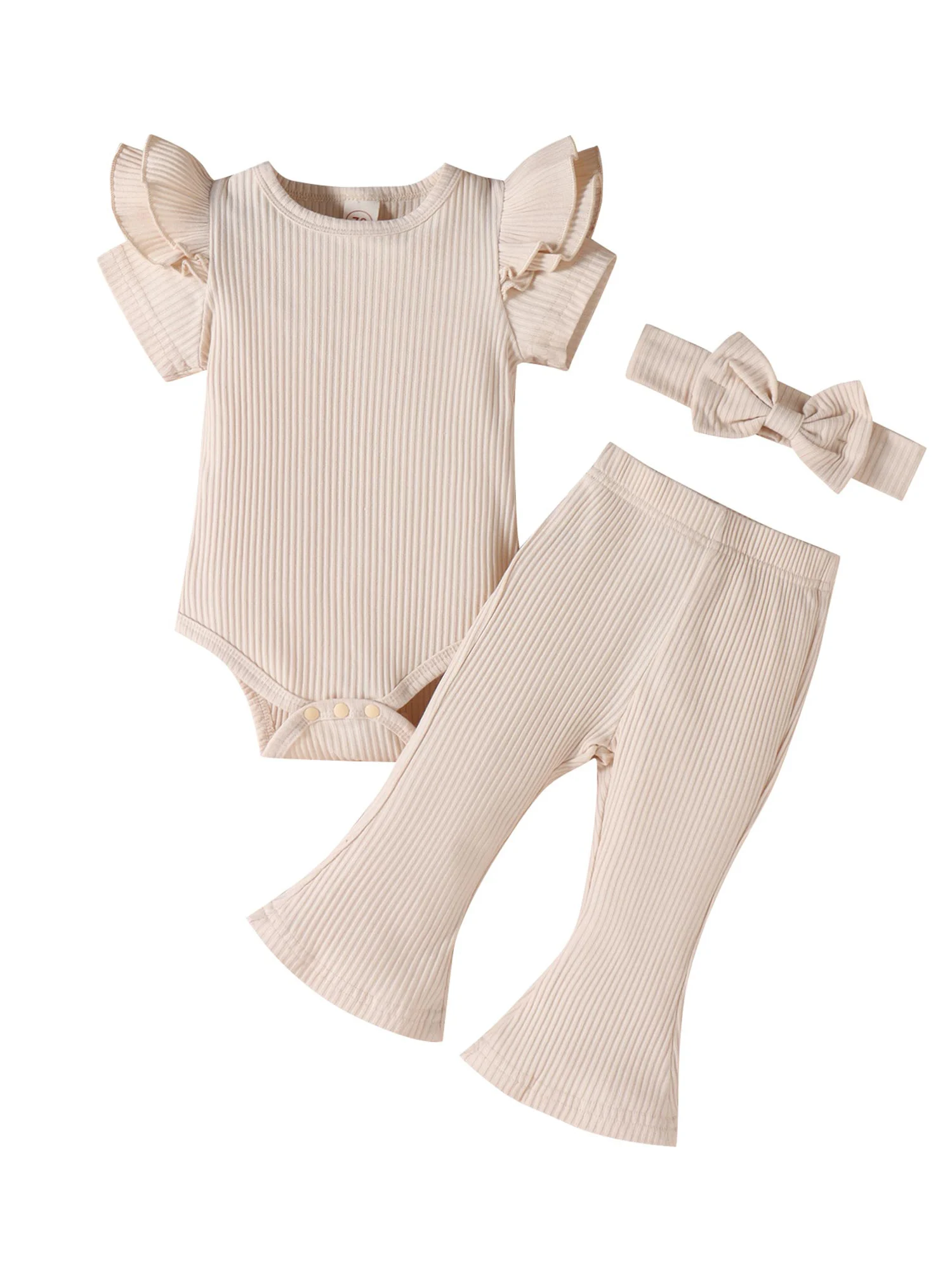 Newborn Baby Girls Summer Ruffle Pullover Casual Short Sleeve Solid Flying Sleeve Cotton Ruffle Girls Round Neck 3 Piece Set
Newborn Baby Girls Summer Ruffle Pullover Casual Short Sleeve Solid Flying Sleeve Cotton Ruffle Girls Round Neck 3 Piece Set