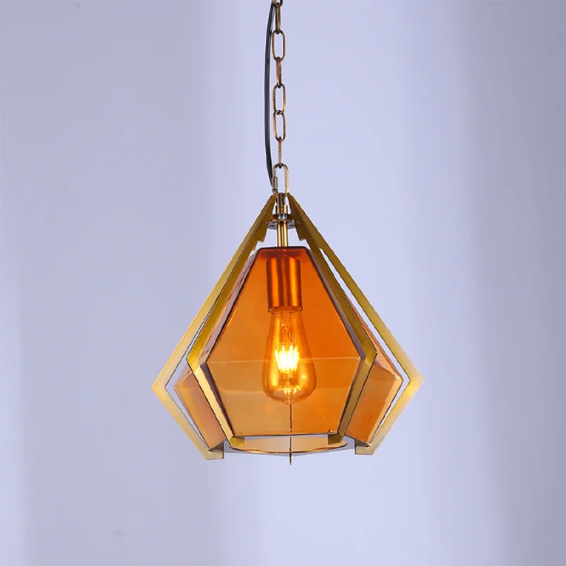 

LED pendant lamp Creative Modern Fixtures Kitchen Hanging Lamp Living Colored Glass Bedside Shades Bedroom Lights