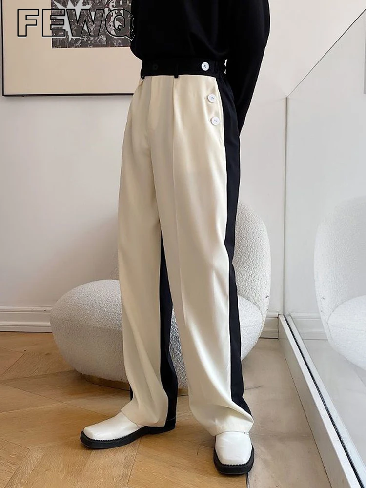 FEWQ Men's Trousers 2023 Autumn New Personalized Contrast Color Korean Loose Simple Wide Leg Pants Temperament 9A1712
FEWQ Men's Trousers 2023 Autumn New Personalized Contrast Color Korean Loose Simple Wide Leg Pants Temperament 9A1712