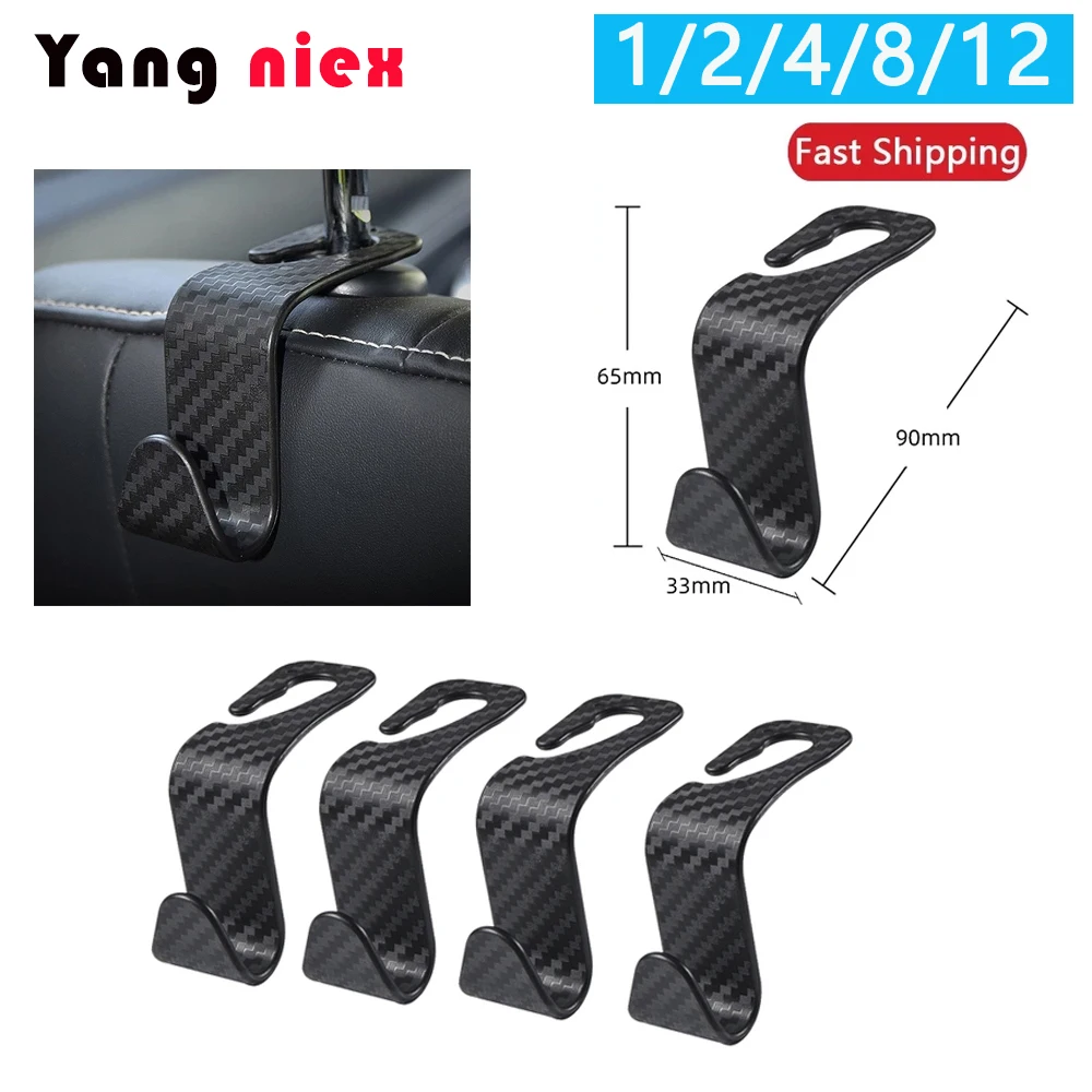 1/2/4/8/12Pcs Auto Seat Headrest Hook Storage Hanger Car Vehicle Back Seat Organizer Holder for Bag Handbag Purse Clothes Coats
1/2/4/8/12Pcs Auto Seat Headrest Hook Storage Hanger Car Vehicle Back Seat Organizer Holder for Bag Handbag Purse Clothes Coats