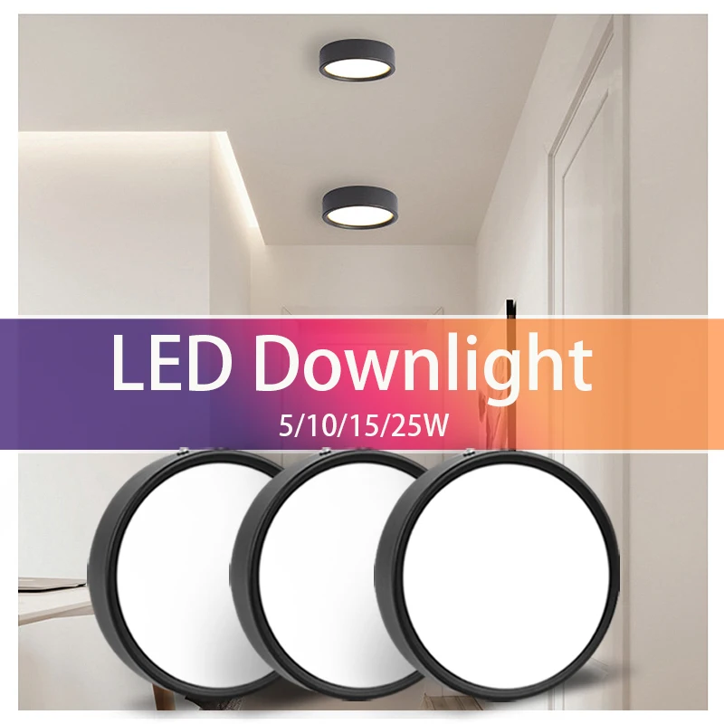 LED Downlight Spot Led Spotlights Ceil Surface Mounted Down Light 5/10/15/25W Spots Lamp Lighting For Home Kitchen Bathroom
LED Downlight Spot Led Spotlights Ceil Surface Mounted Down Light 5/10/15/25W Spots Lamp Lighting For Home Kitchen Bathroom