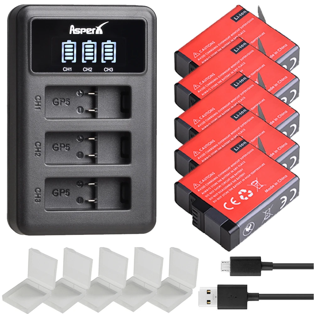 

1680mAh AHDBT 501 Bateria Batteries for GoPro AHDBT-501 Hero 7 6 5 Black Battery + Charger for Go Pro Hero7 Hero6 Hero5 camera