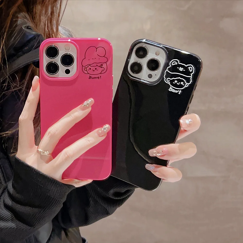 Bright Black Bear Boy, Rose Red Rabbit Girl Phone Case For iphone 14 13 12 11 Pro Max X XR XSMAX 7 8 Plus SE TPU Case Cover
Bright Black Bear Boy, Rose Red Rabbit Girl Phone Case For iphone 14 13 12 11 Pro Max X XR XSMAX 7 8 Plus SE TPU Case Cover