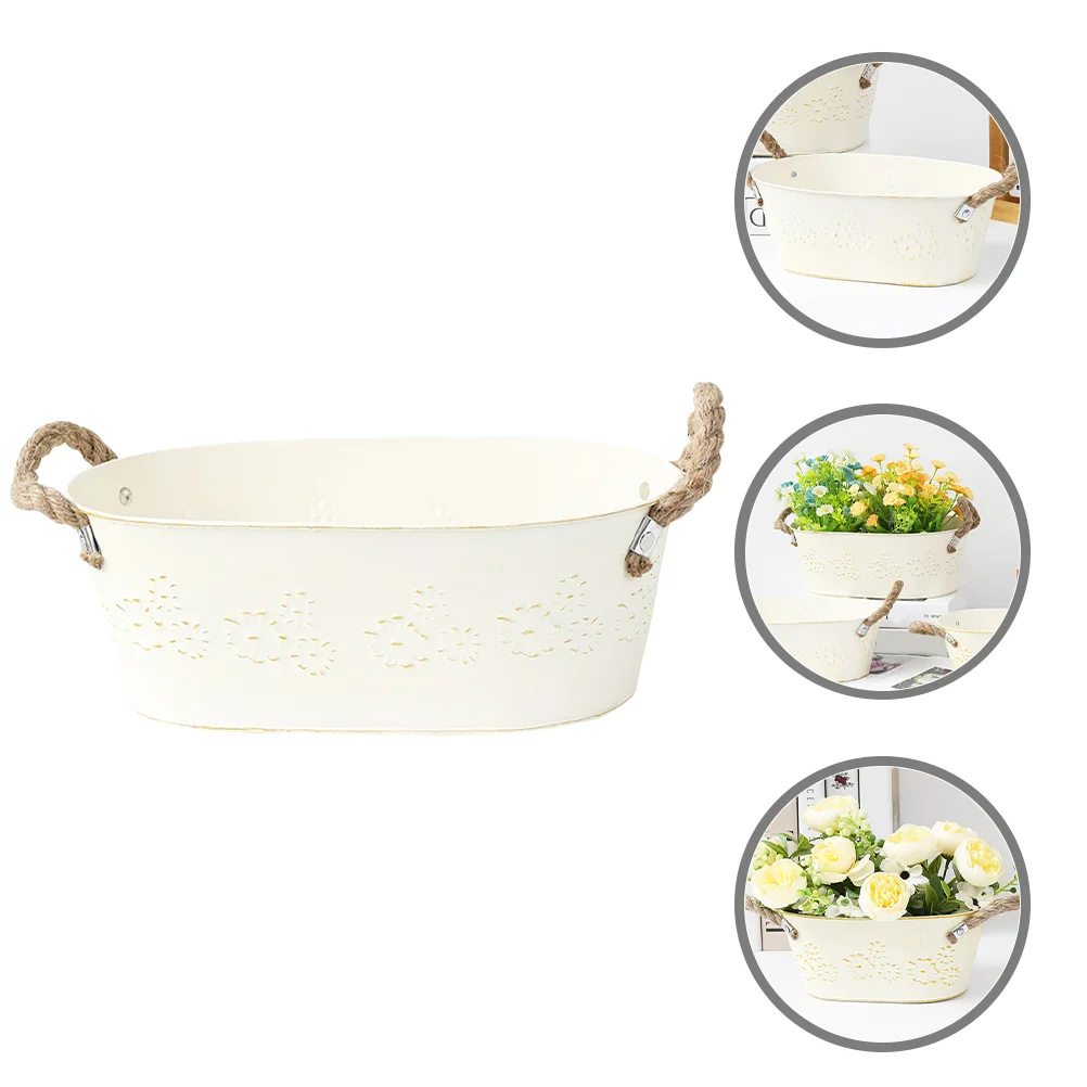 Decorative Flower Holder Large Indoor Planter Fresh Pot Light House Decorations Home Handle Iron Retro Portable Office
Decorative Flower Holder Large Indoor Planter Fresh Pot Light House Decorations Home Handle Iron Retro Portable Office